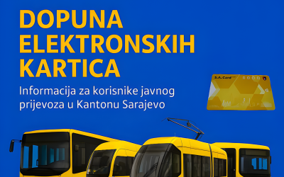 Obavještenje o dopuni elektronskih kartica za JGP za septembar 2026. godine